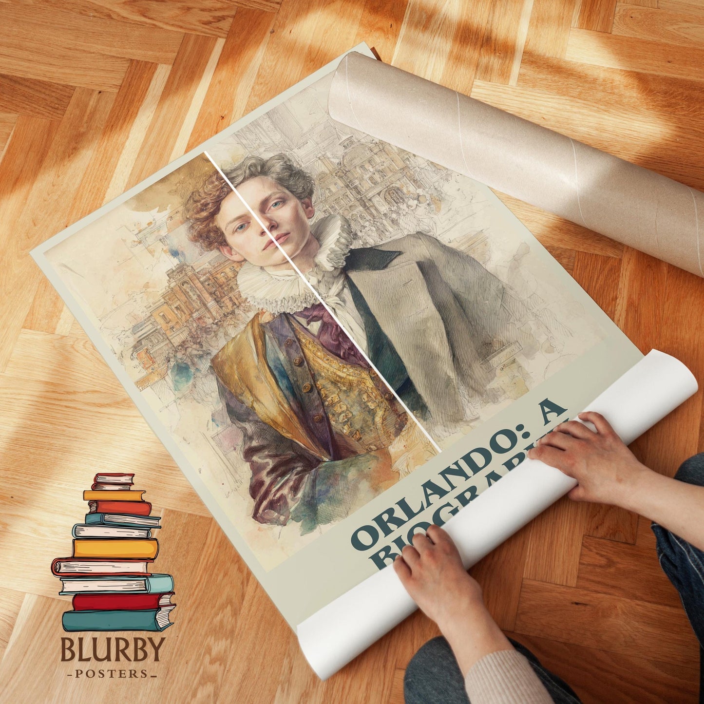 Orlando: A Biography book poster packaging – museum-quality print rolled in protective tube