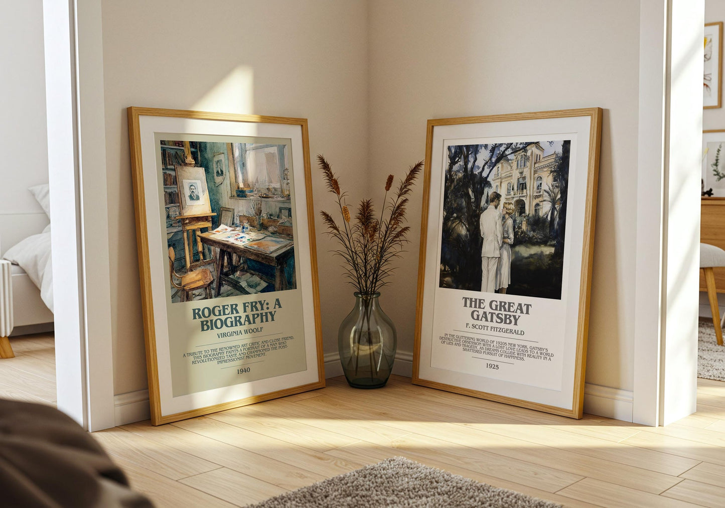 Roger Fry: A Biography bookish poster paired in gallery wall – literary art prints