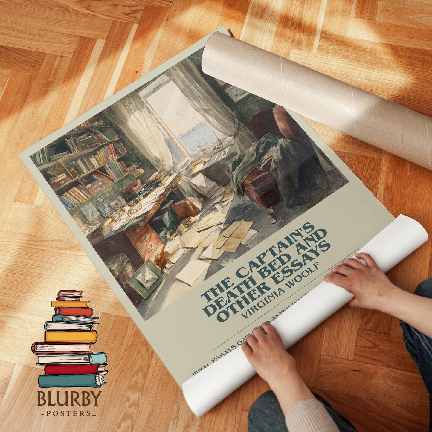 The Captain's Death Bed, and Other Essays book poster packaging – museum-quality print rolled in protective tube
