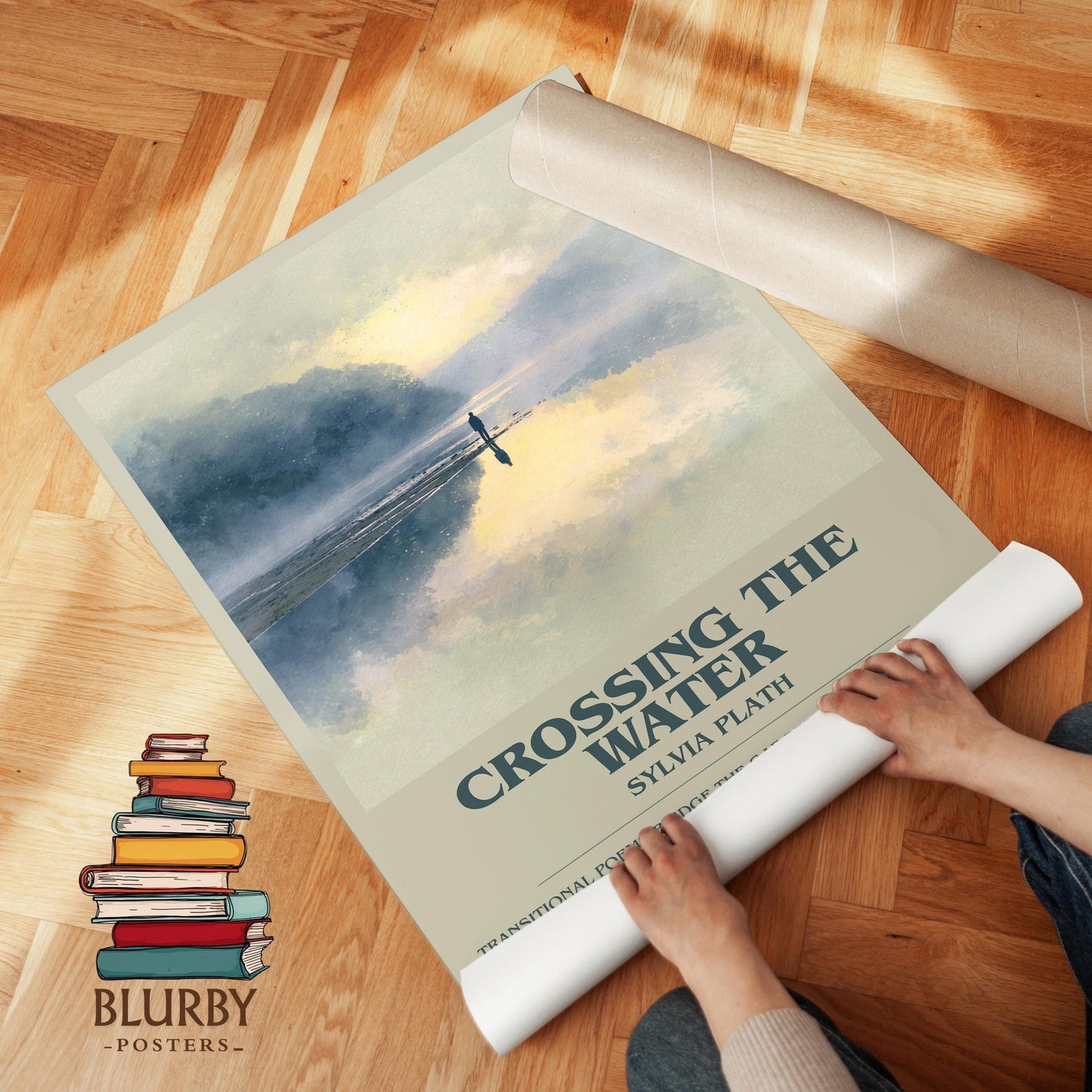 Crossing the Water book poster packaging – museum-quality print rolled in protective tube