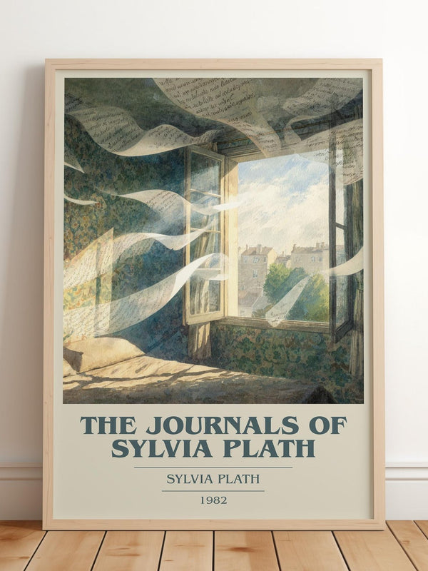 The Journals of Sylvia Plath book cover poster colour and style options – Sylvia Plath book art