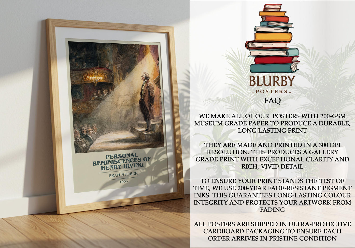 Personal Reminiscences of Henry Irving by Bram Stoker | Book Poster | Literary Art Gift For Book Lover | Novel Inspired Wall Art