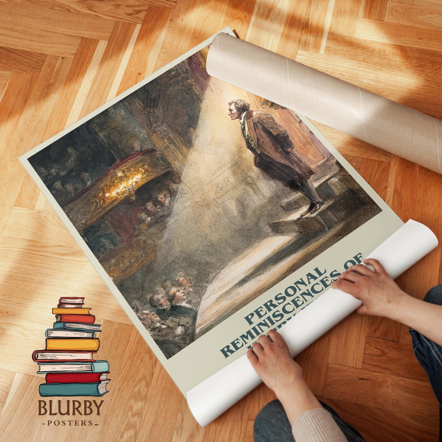 Personal Reminiscences of Henry Irving book poster packaging – museum-quality print rolled in protective tube