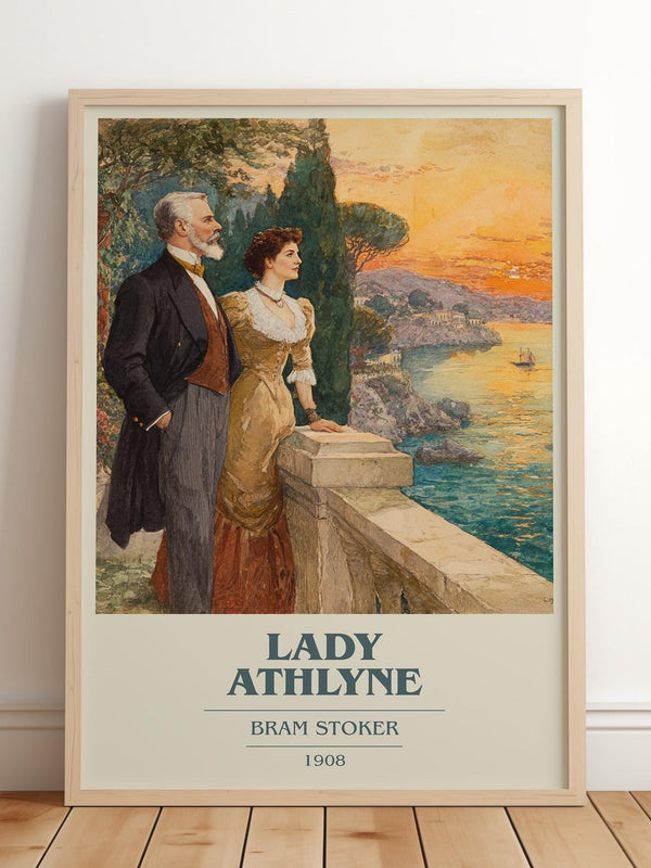 Lady Athlyne book cover print in frame leaning in hallway – memoir wall art