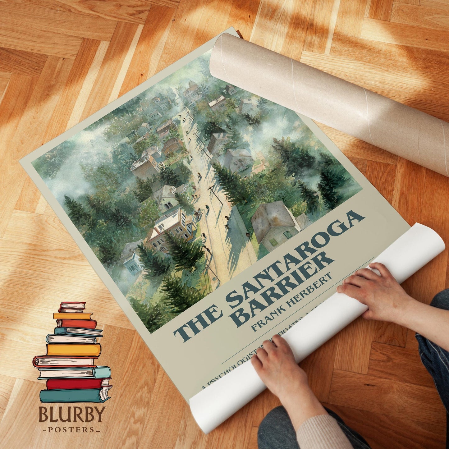 The Santaroga Barrier book poster packaging – museum-quality print rolled in protective tube