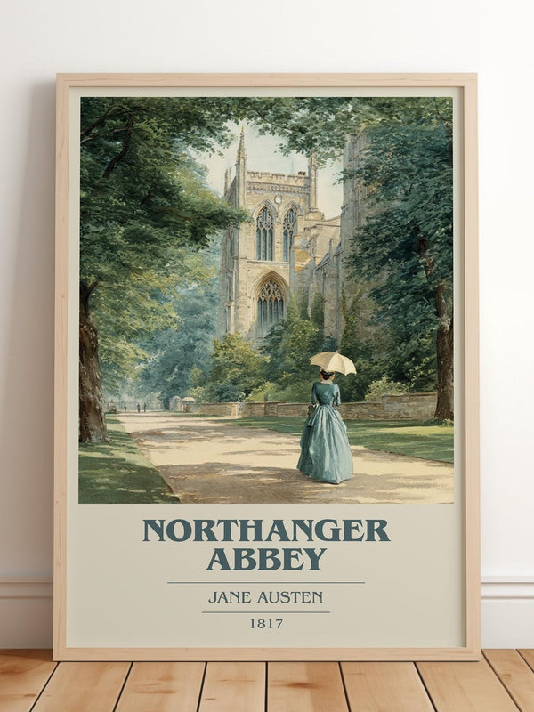 Northanger Abbey book cover poster colour and style options – Jane Austen book art