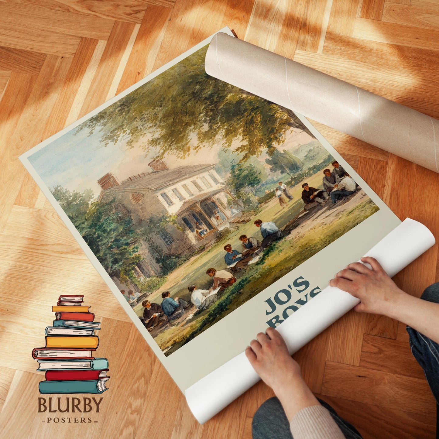Jo's Boys book cover poster paired in gallery wall – literary art prints
