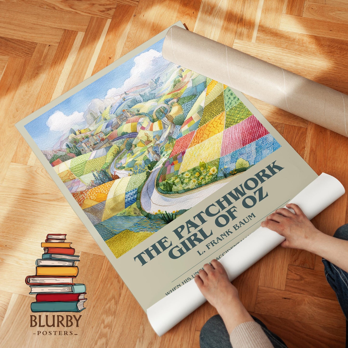 The Patchwork Girl Of Oz book poster packaging – museum-quality print rolled in protective tube