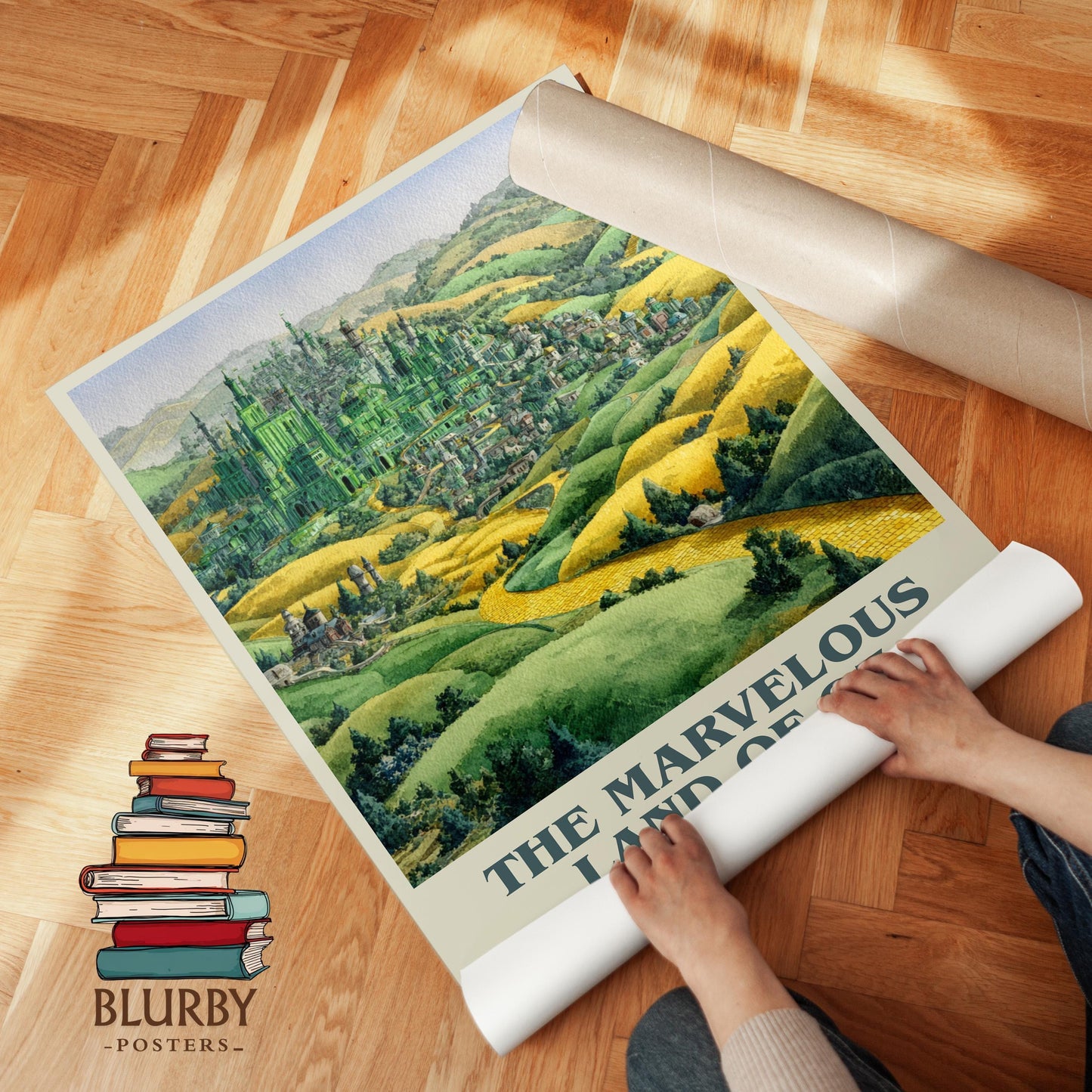 The Marvelous Land of Oz book poster packaging – museum-quality print rolled in protective tube