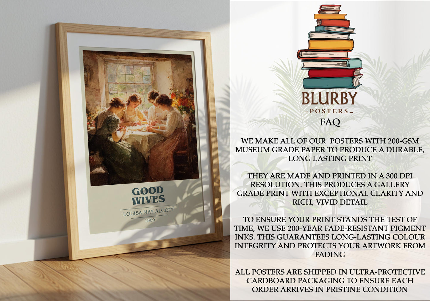 Good Wives by Louisa May Alcott | Book Poster | Literary Art Gift For Book Lover | Novel Inspired Wall Art | Free Delivery