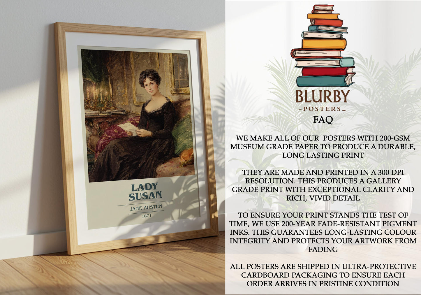 Lady Susan by Jane Austen | Book Poster | Literary Art Gift For Book Lover | Novel Inspired Wall Art | Free Delivery