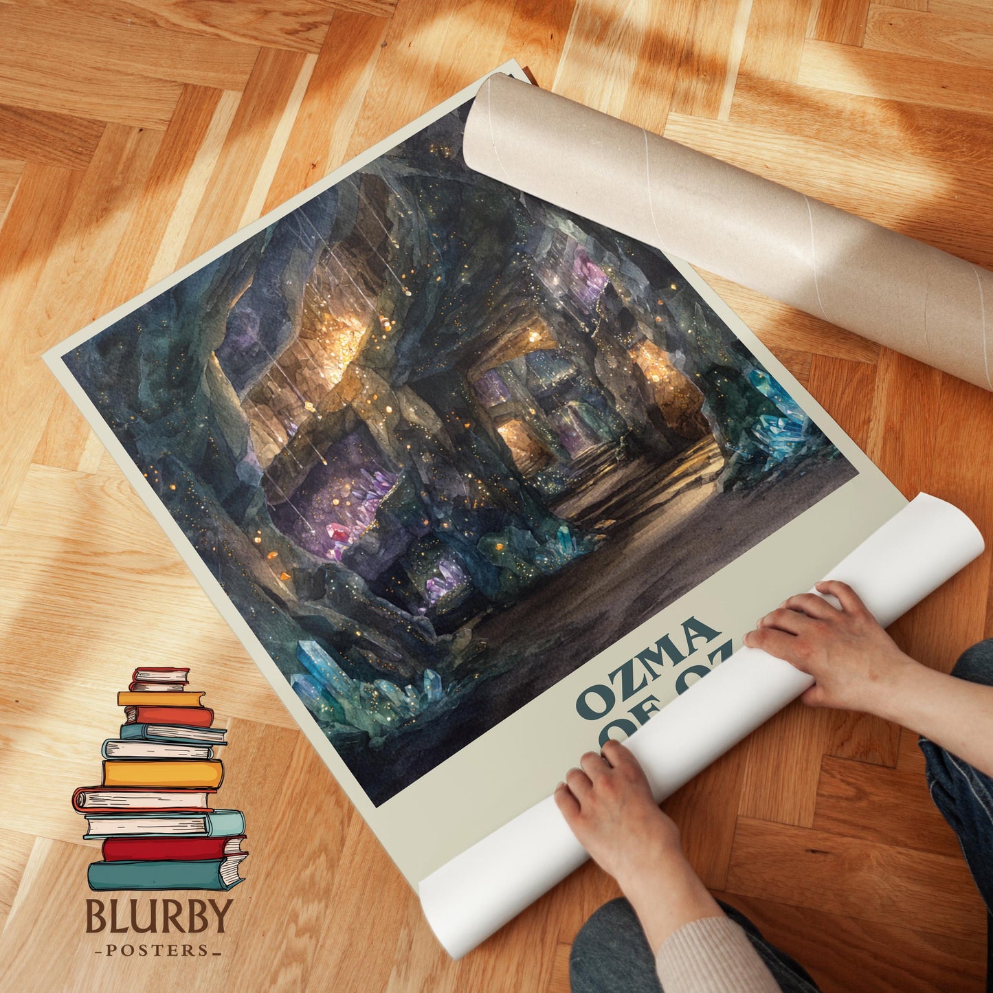 Osma Of Oz book poster packaging – museum-quality print rolled in protective tube
