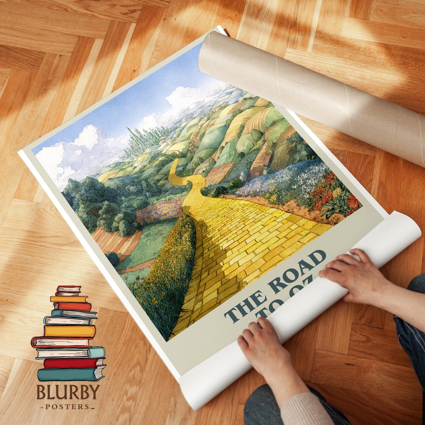 The Road to Oz book poster packaging – museum-quality print rolled in protective tube