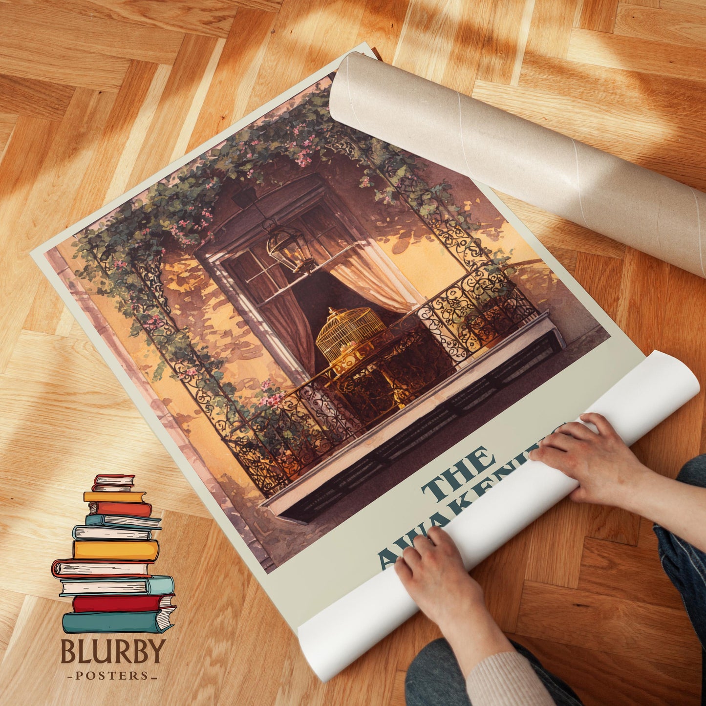 The Awakening book poster packaging – museum-quality print rolled in protective tube