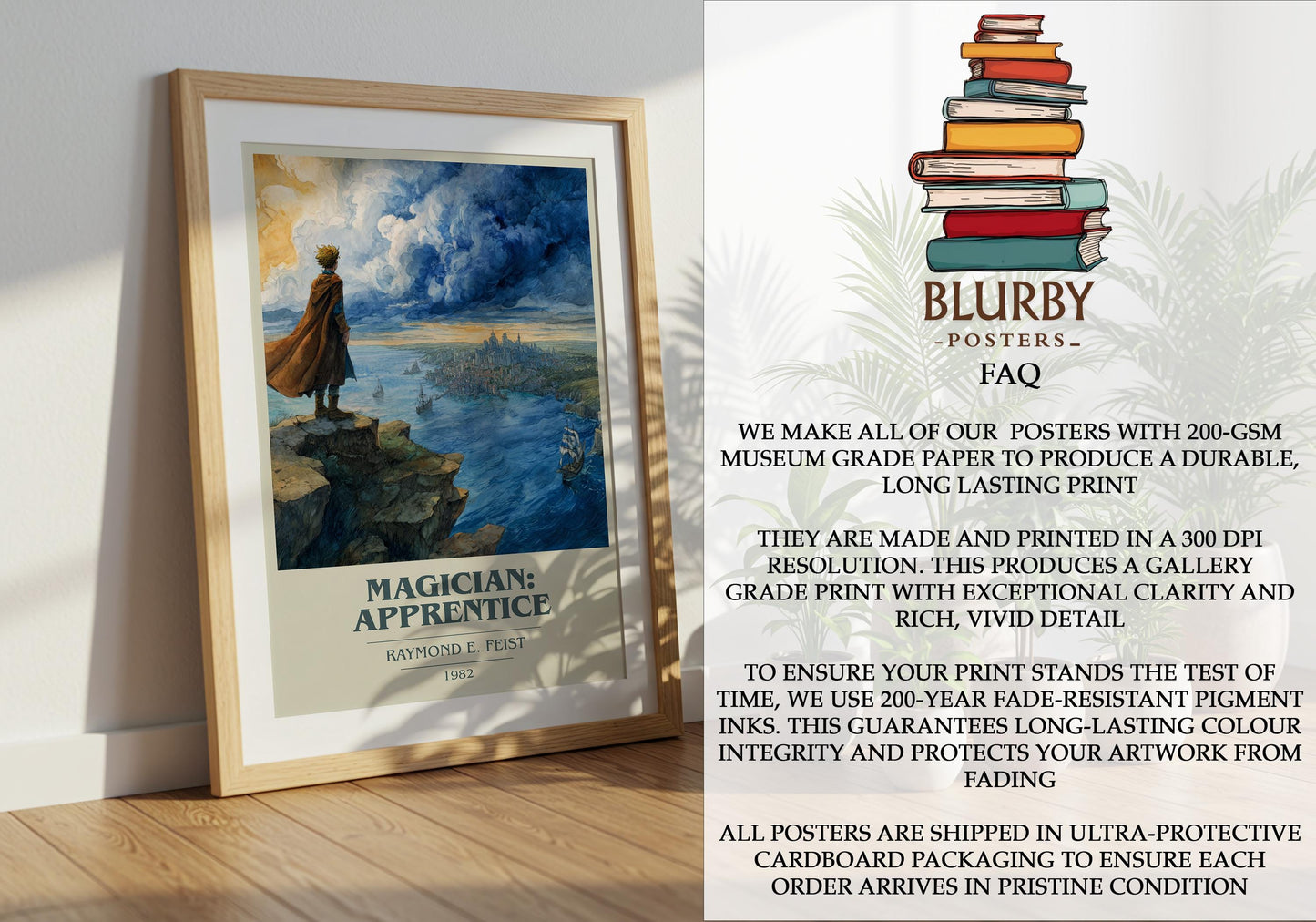 Magician: Apprentice by Raymond E. Feist | Book Poster | Literary Art Gift For Book Lover | Novel Inspired Wall Art | Free Delivery