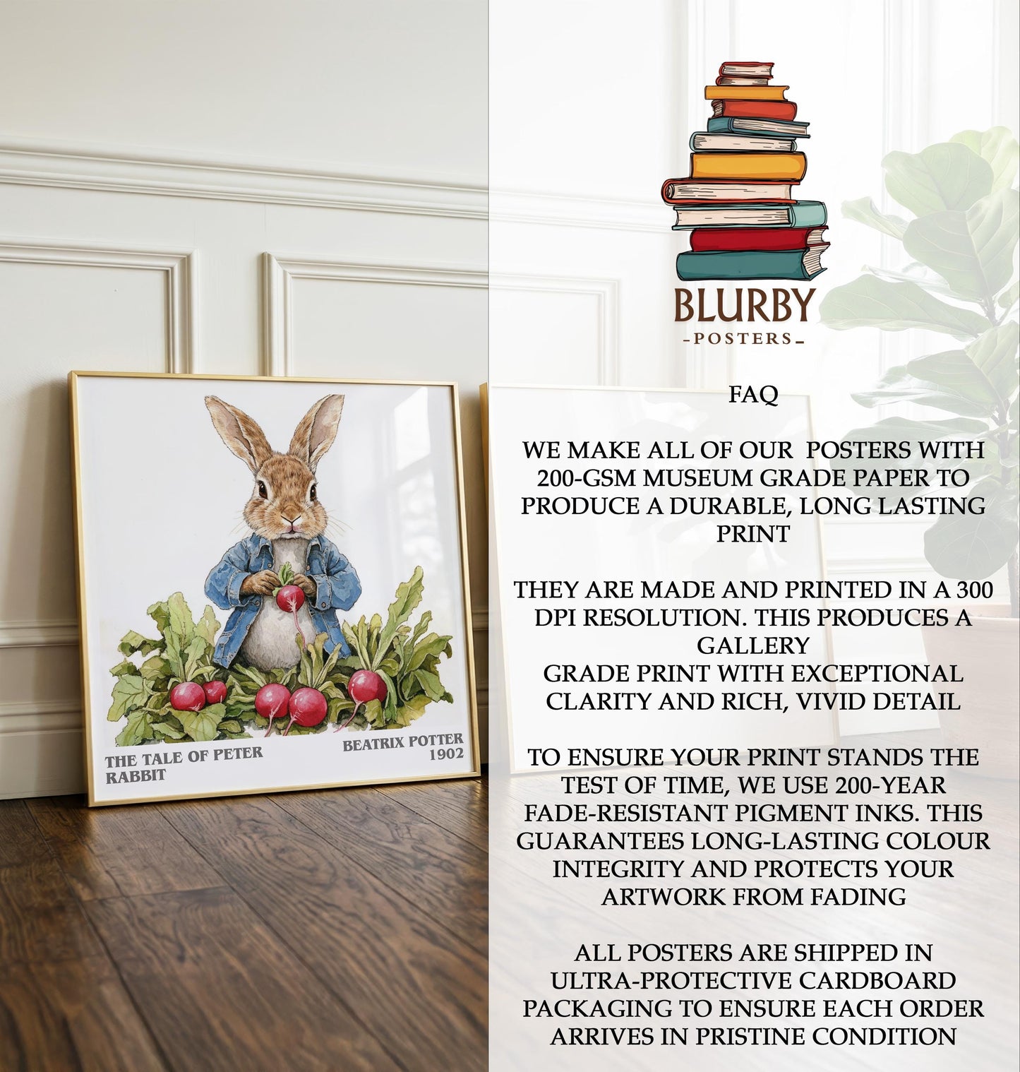 The Tale Of Peter Rabbit by Beatrix Potter | Book Poster | Literary Art Gift For Book Lover | Novel Inspired Wall Art | Free Delivery