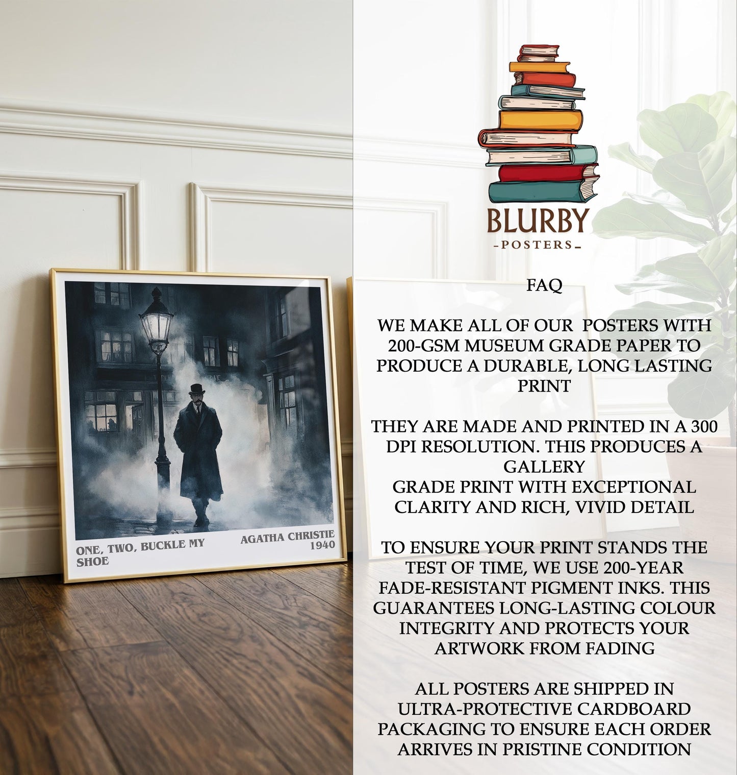 One, Two, Buckle My Shoe by Agatha Christie | Book Poster | Literary Art Gift For Book Lover | Novel Inspired Wall Art | Free Delivery