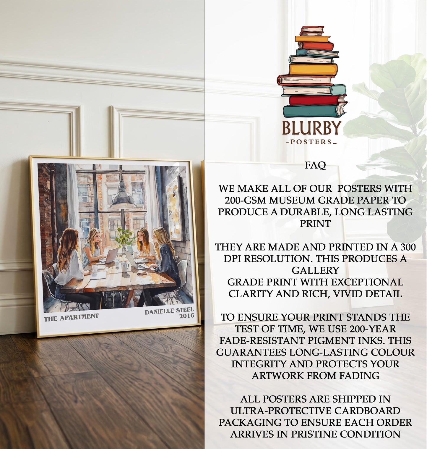 The Apartment by Danielle Steel | Book Poster | Literary Art Gift For Book Lover | Novel Inspired Wall Art | Free Delivery