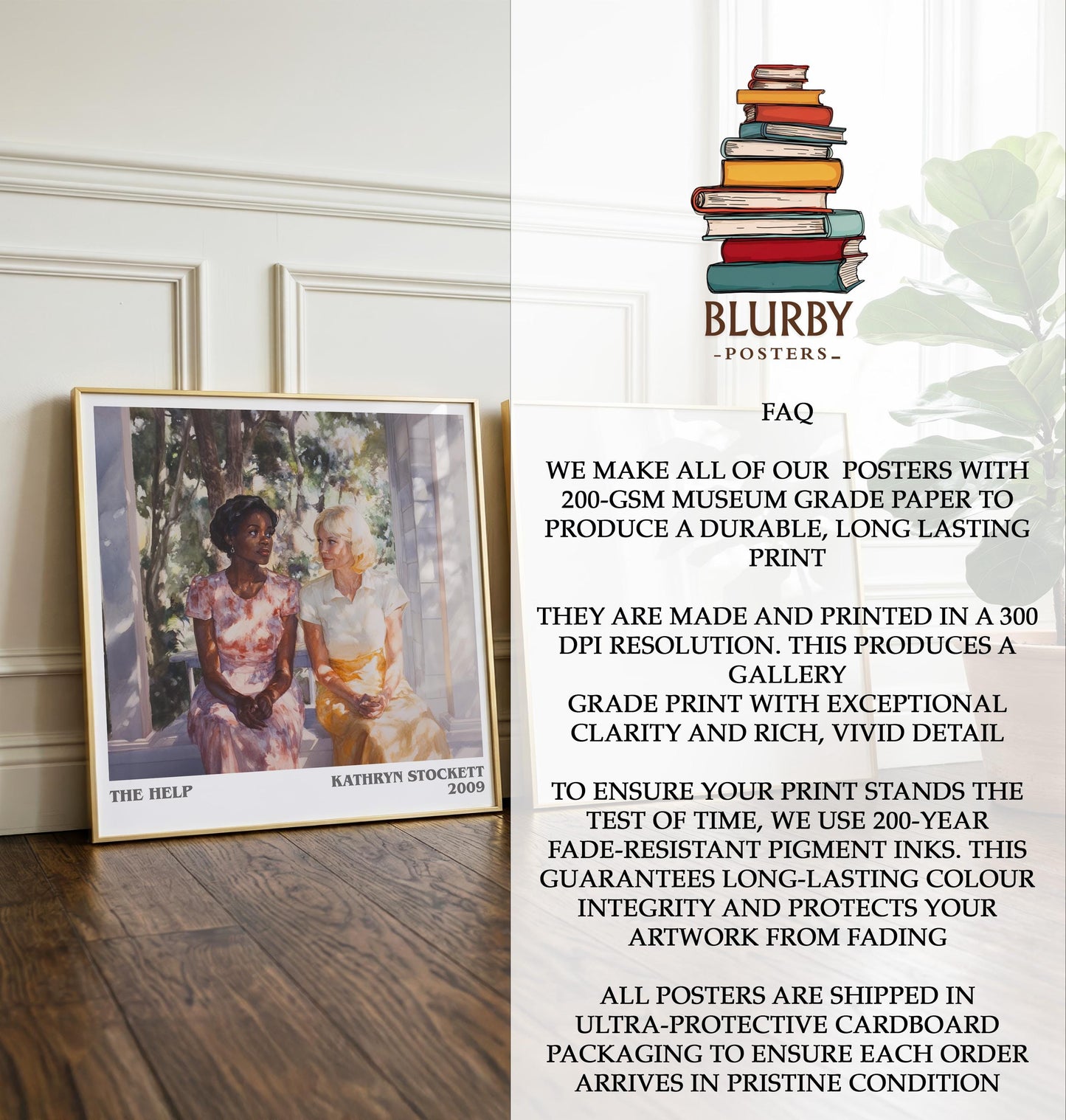 The Help by Kathryn Stockett | Book Poster | Literary Art Gift For Book Lover | Novel Inspired Wall Art | Free Delivery
