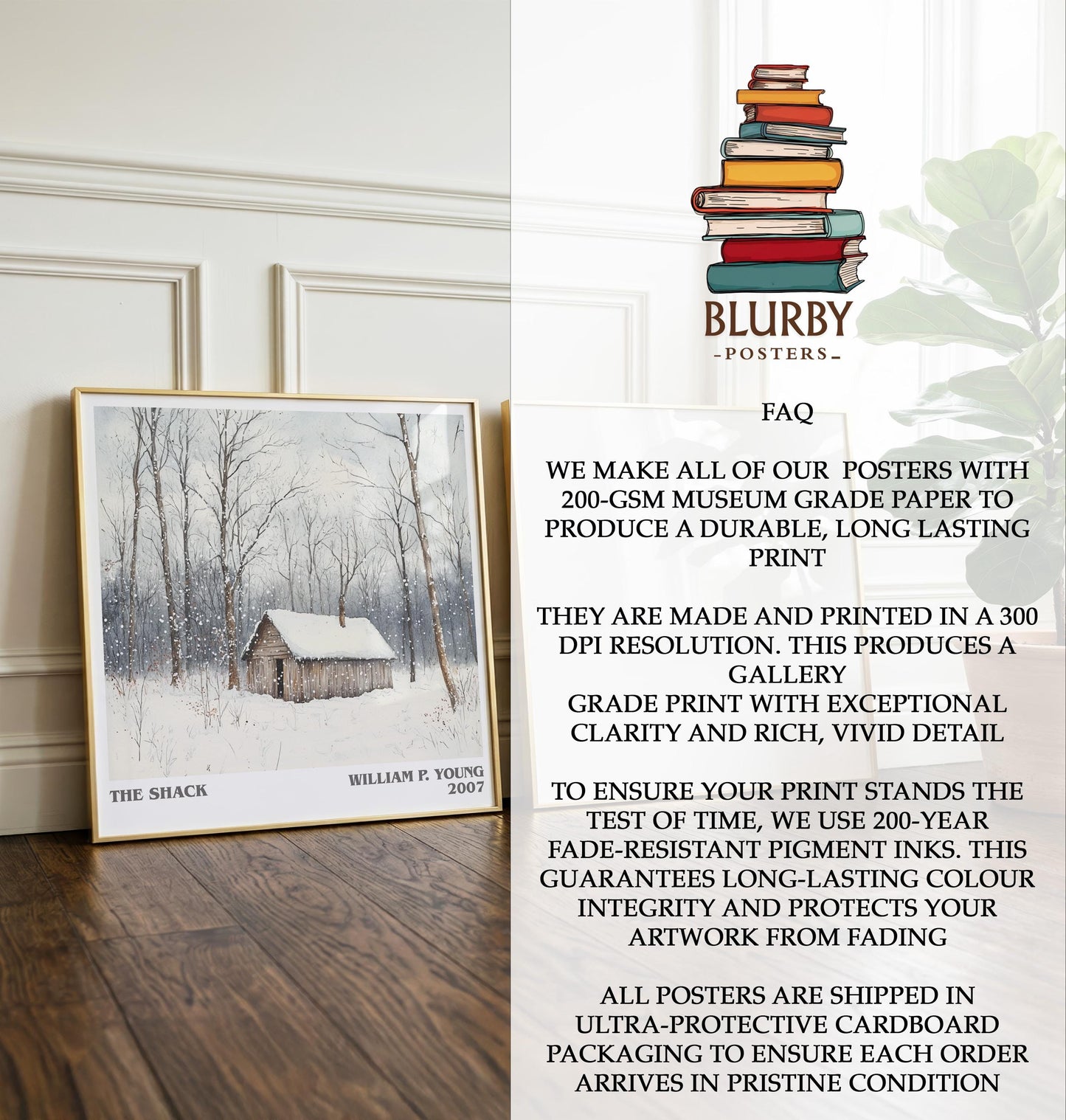 The Shack by William P. Young | Book Poster | Literary Art Gift For Book Lover | Novel Inspired Wall Art | Free Delivery