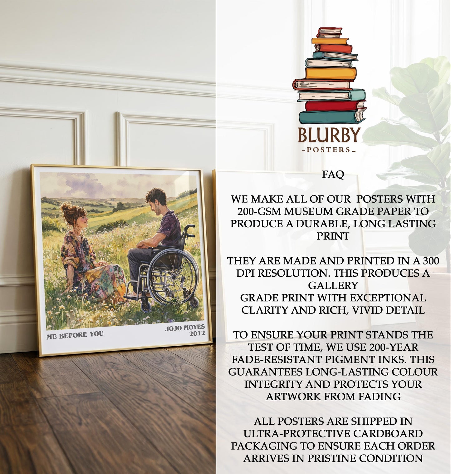 Me Before You by Jojo Moyes | Book Poster | Literary Art Gift For Book Lover | Novel Inspired Wall Art | Free Delivery