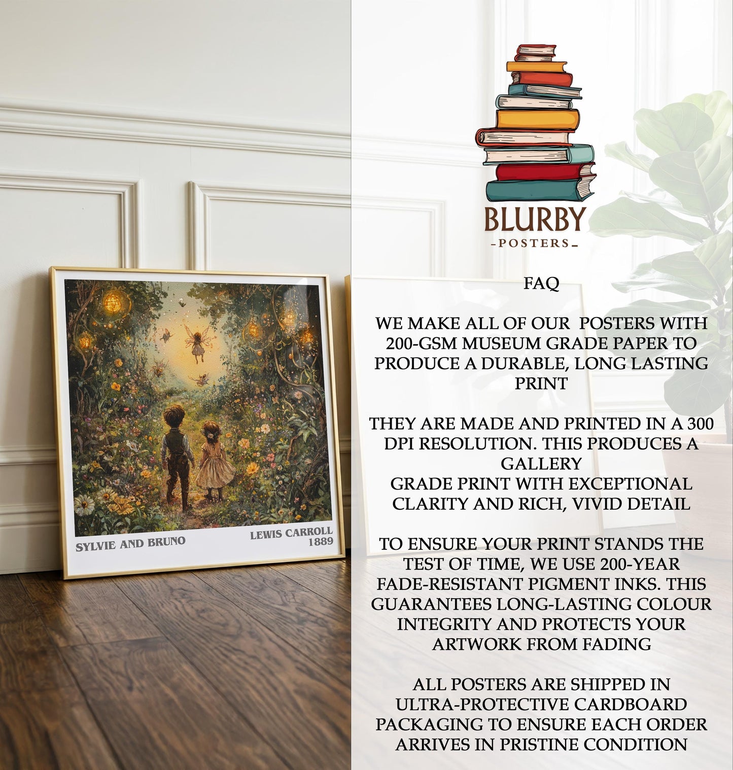 Sylvie And Bruno by Lewis Carroll | Book Poster | Literary Art Gift For Book Lover | Novel Inspired Wall Art | Free Delivery