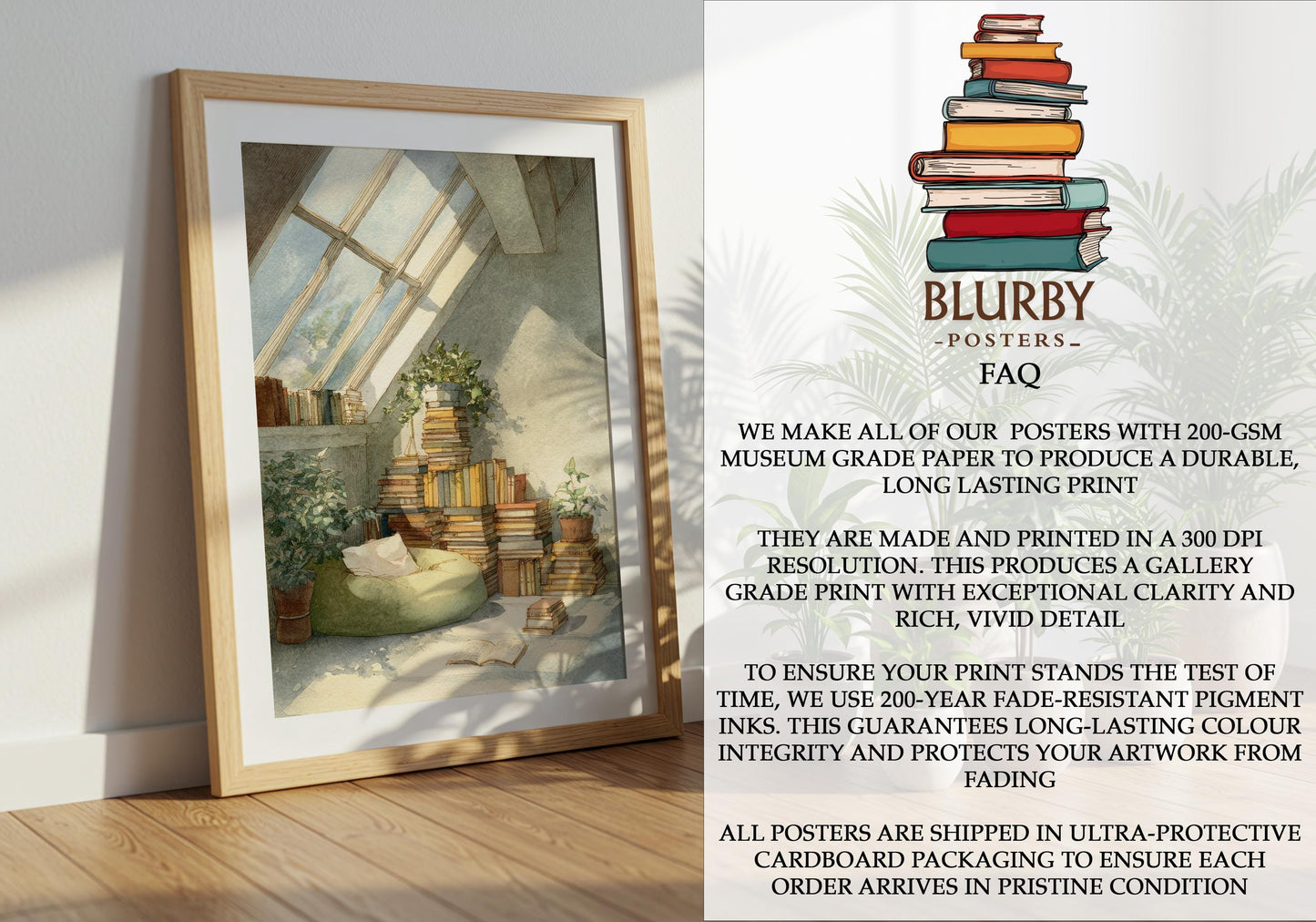 Attic Sunroom Library Print | Cozy Wall Decor | Book Lover Gift | Book Nook Poster | Book Art | Aesthetic Room Art | Reader Home Decor - Book Poster Art Print Decor Bookish