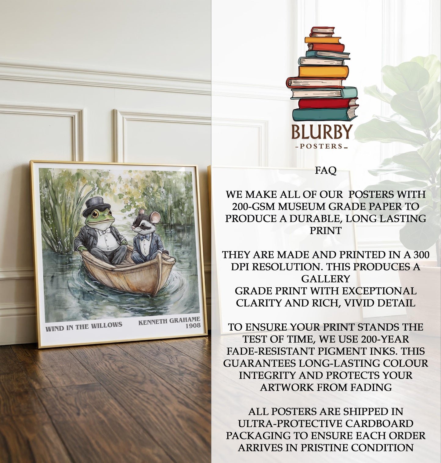 Wind In The Willows by Kenneth Grahame | Book Poster | Literary Art Gift For Book Lover | Novel Inspired Wall Art | Free Delivery
