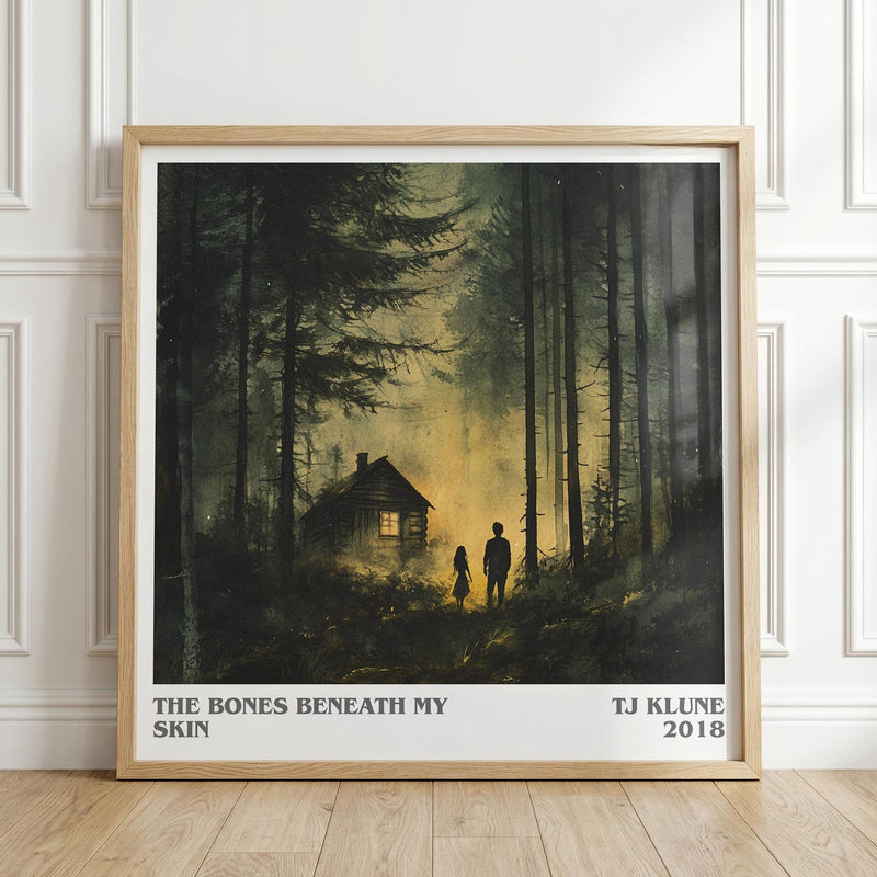 The Bones Beneath My Skin literary book poster by Tj Klune – framed literary art print