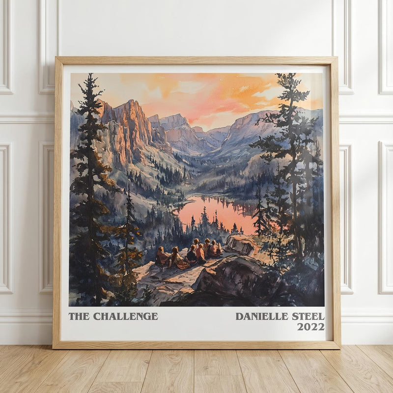 The Challenge literary print in frame leaning in hallway – romance wall art