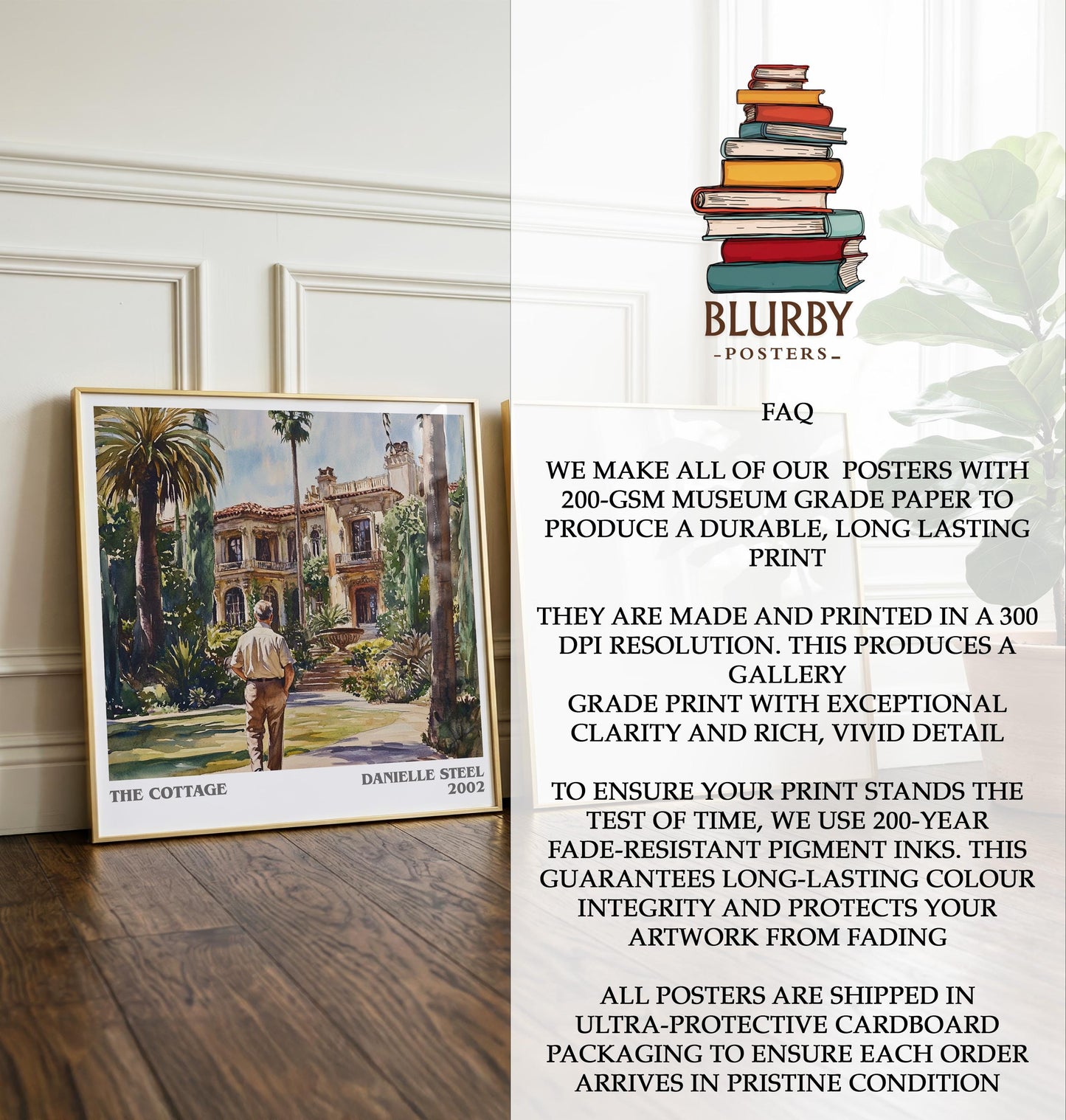 The Cottage by Danielle Steel | Book Poster | Literary Art Gift For Book Lover | Novel Inspired Wall Art | Free Delivery