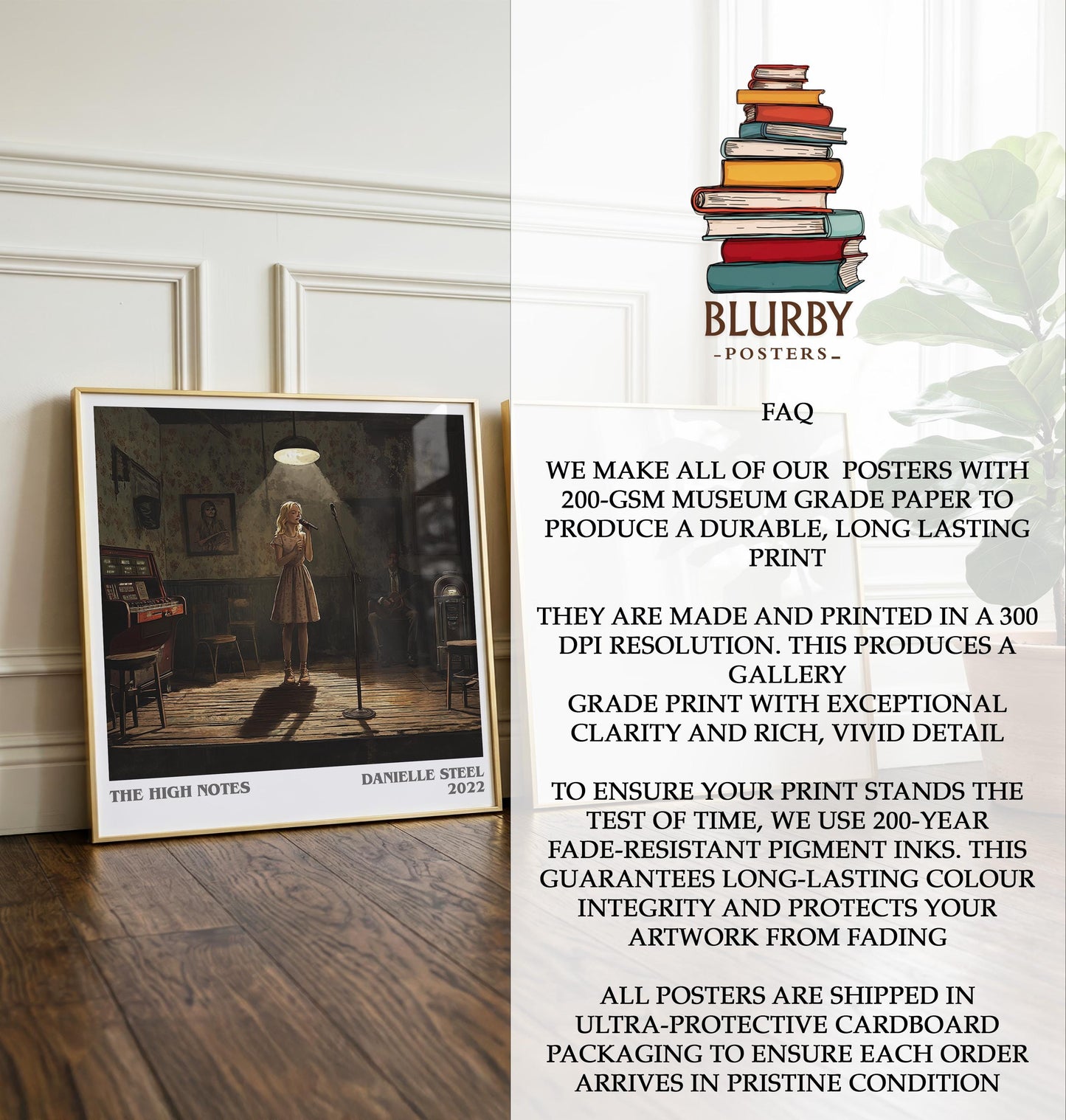 The High Notes by Danielle Steel | Book Poster | Literary Art Gift For Book Lover | Novel Inspired Wall Art | Free Delivery