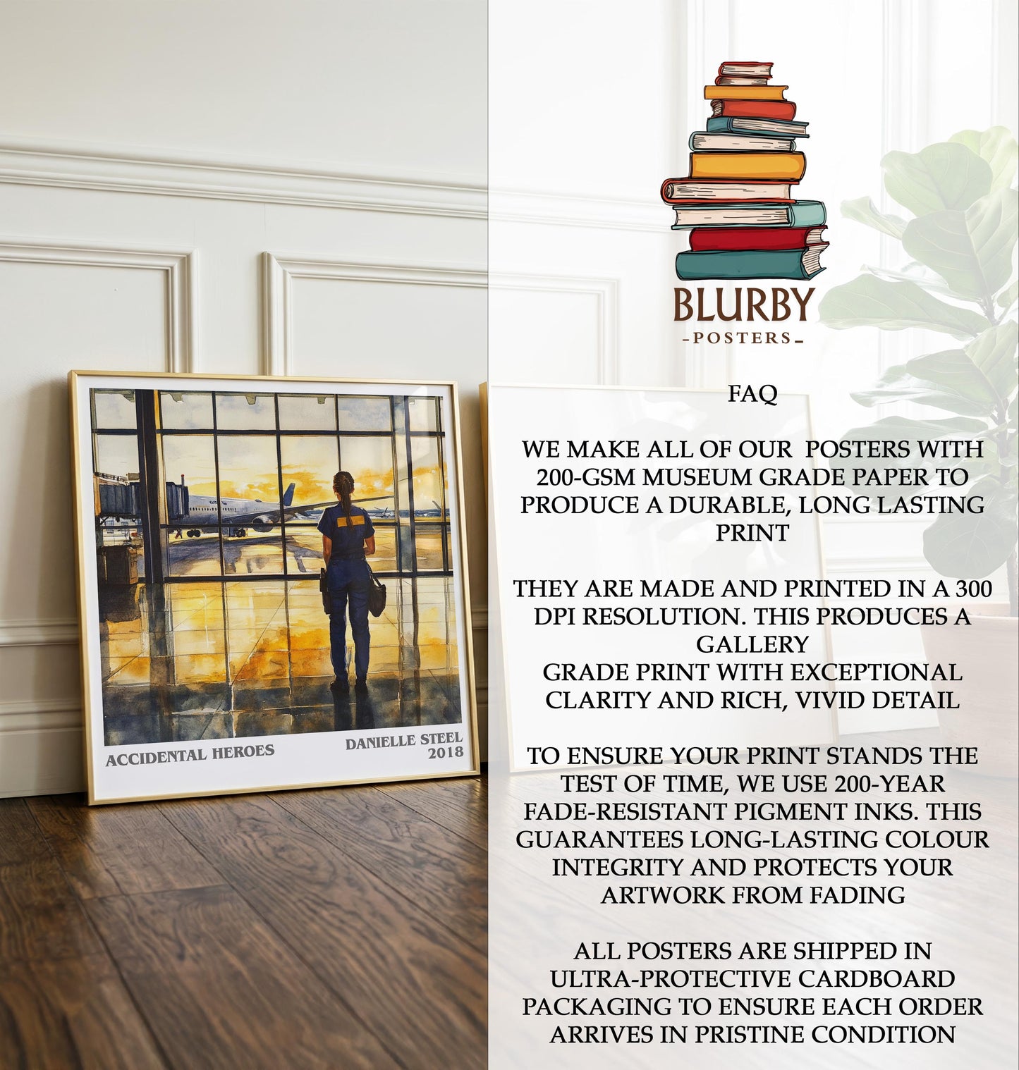 Accidental Heroes by Danielle Steel | Book Poster | Literary Art Gift For Book Lover | Novel Inspired Wall Art | Free Delivery