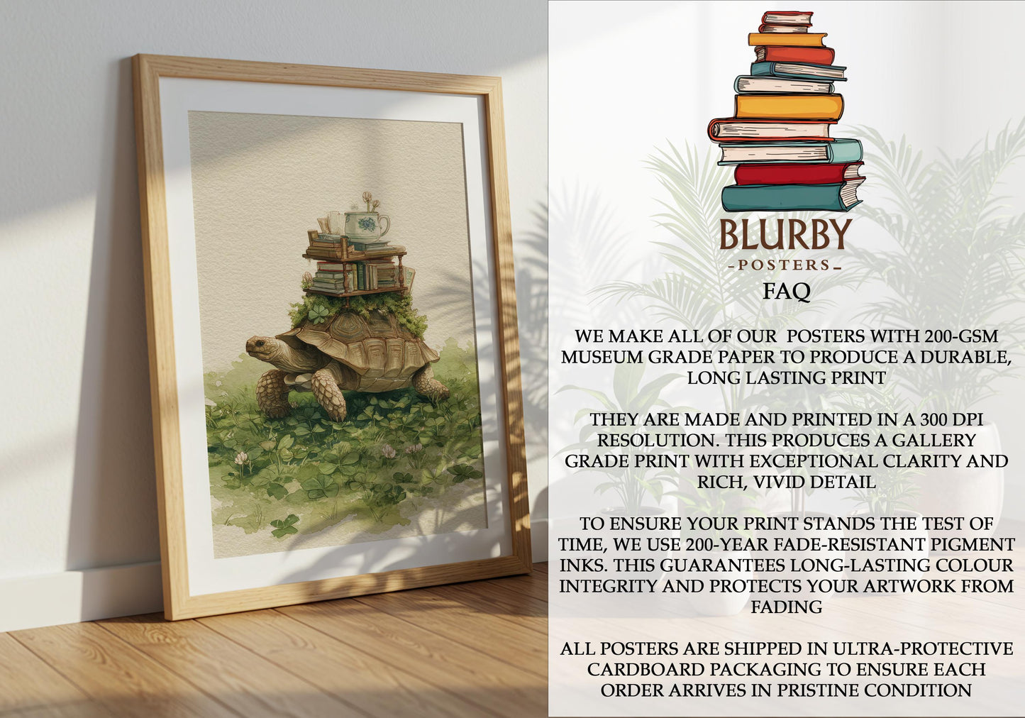 Tortoise Book Library Print | Cozy Wall Decor | Book Lover Gift | Book Nook Poster | Book Art | Aesthetic Room Art | Reader Home Decor - Book Poster Art Print Decor Bookish