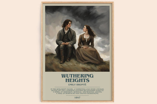 Wuthering Heights Bookish Wall Art by Emily Brontë – framed poster
