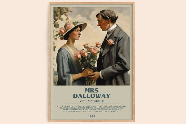 Mrs Dalloway Bookish Wall Art by Virginia Woolf – framed poster