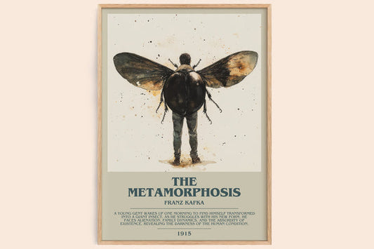 Metamorphosis Bookish Wall Art by Frank Kafka – framed poster