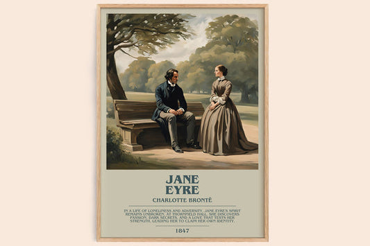Jane Eyre Bookish Wall Art by Charlotte Brontë – framed poster