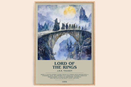 Lord Of The Rings Bookish Wall Art by J.R.R. Tolkien – framed poster