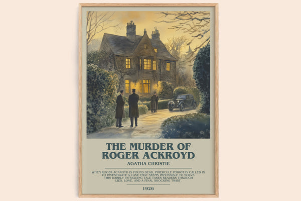 The Murder of Roger Ackroyd Bookish Wall Art by Agatha Christie – framed poster