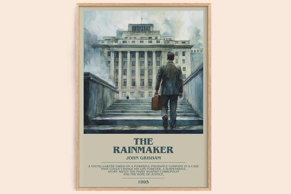 The Rainmaker Bookish Wall Art by John Grisham – framed poster