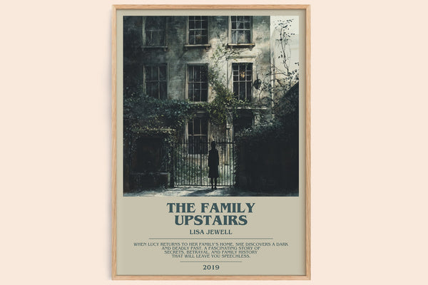 The Family Upstairs Bookish Wall Art by Lisa Jewell – framed poster