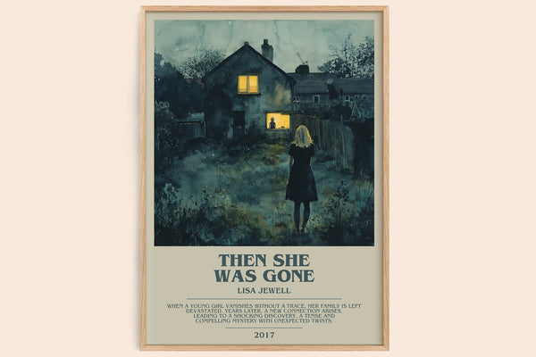 Then She Was Gone Bookish Wall Art by Lisa Jewell – framed poster