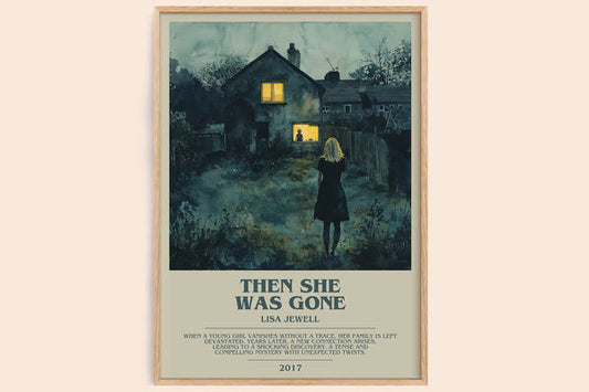 Then She Was Gone Bookish Wall Art by Lisa Jewell – framed poster
