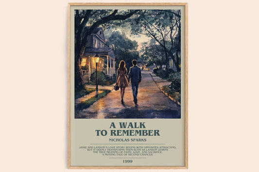 A Walk to Remember Bookish Wall Art by Nicholas Sparks – framed poster
