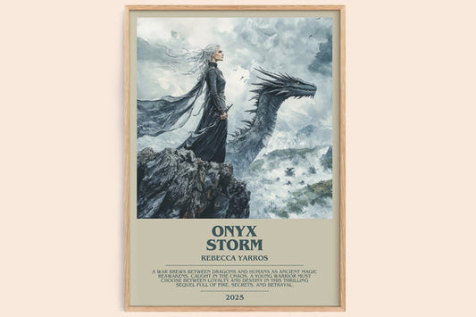 Onyx Storm Bookish Wall Art by Rebecca Yarros – framed poster