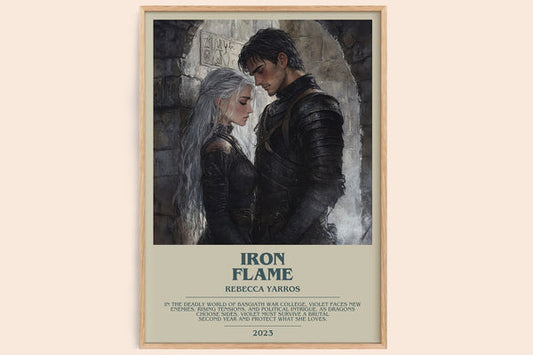 Iron Flame Bookish Wall Art by Rebecca Yarros – framed poster