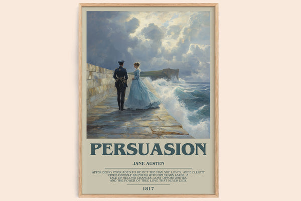 Persuasion Bookish Wall Art by Jane Austen – framed poster