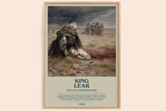 King Lear Bookish Wall Art by William Shakespeare – framed poster