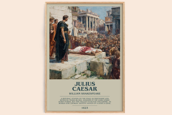 Julius Caesar Bookish Wall Art by William Shakespeare – framed poster